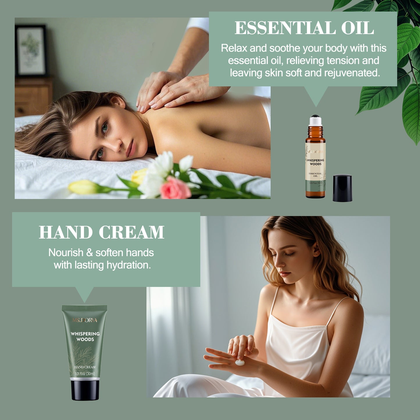 Whispering Woods - Quiet Nights Sleep Aid Gift Set (5 pcs) Bath & Body Gift Set