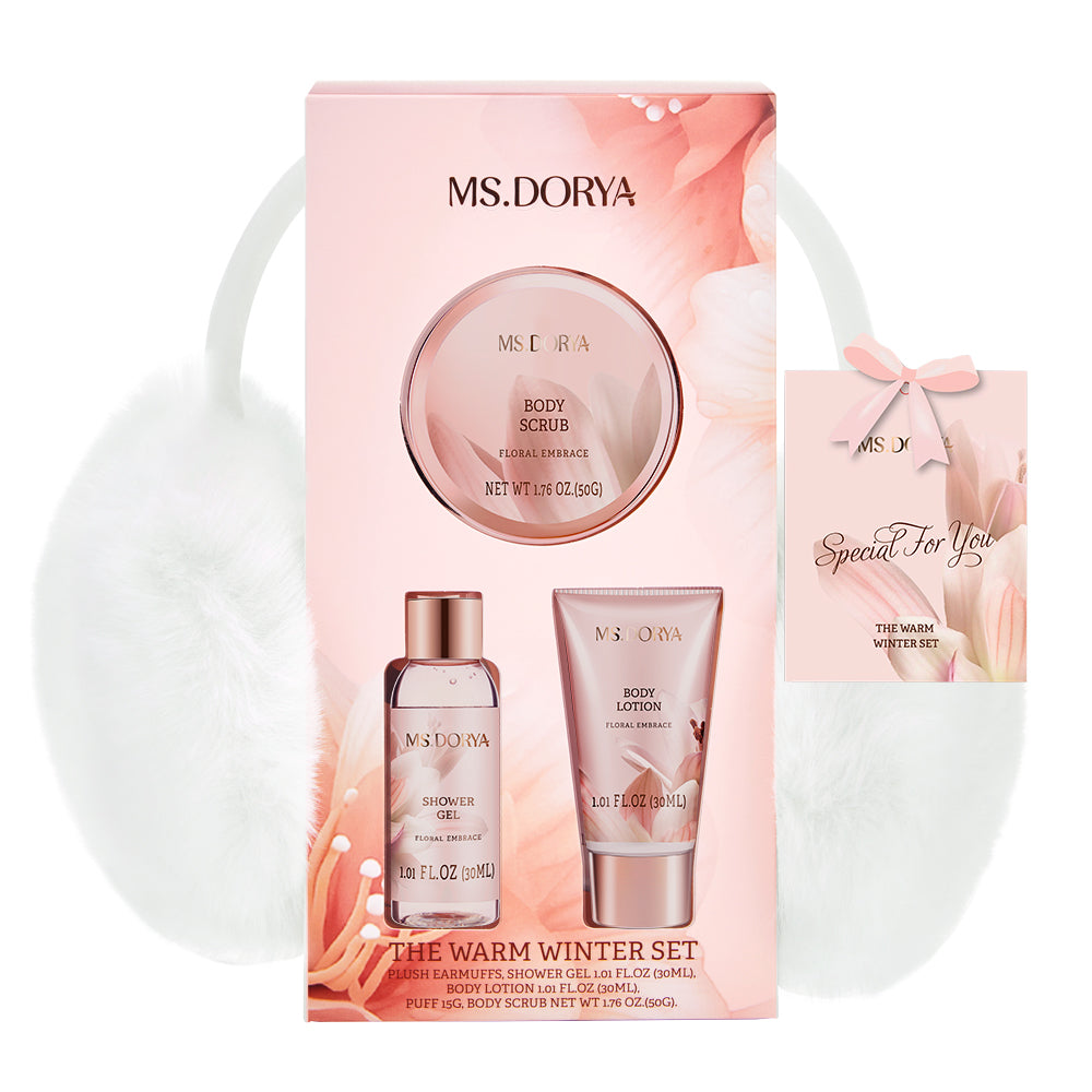 Warm Winter Gift Set: Floral Embrace (Peony & Rose)